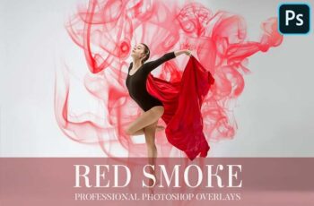 CreativeMarket - Red Smoke Photoshop Overlays