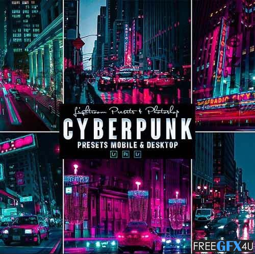 Cyberpunk Photoshop Action & Lightroom Presets