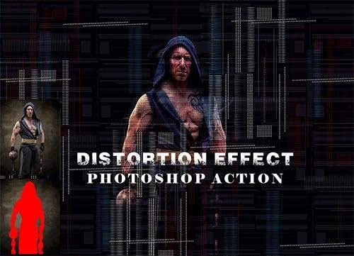 CreativeMarket - Distortion Effect Photoshop Action