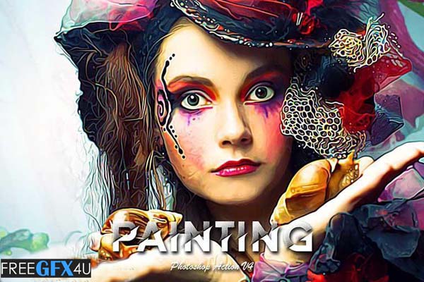 Free Download Painting Photoshop Action V4
