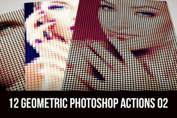 12 Photoshop 02 Geometric Actions Free Download