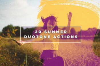 20 Photoshop Duotone Summer Actions Free Download