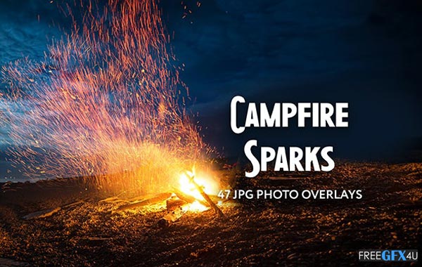 Creativemarket - 47 Campfire Spark Photo Overlays