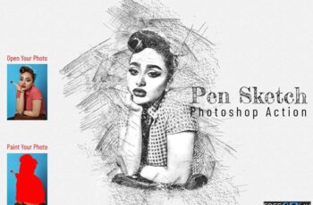 Creativemarket - Pen Sketch Photoshop Action