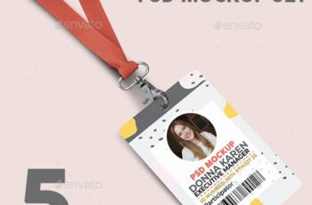 Graphicriver - Corporate ID Card With Lanyard PSD Mockup