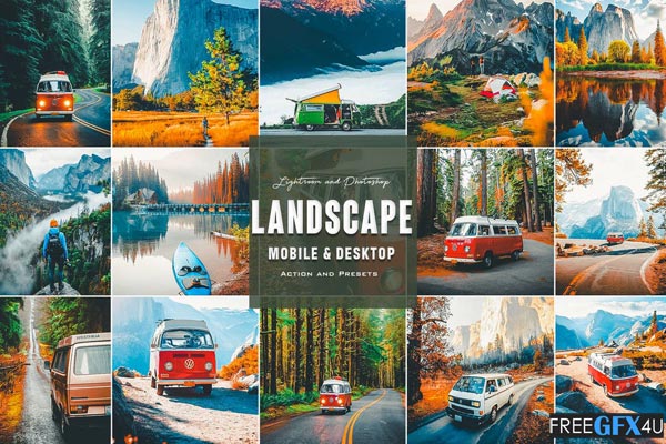 Landscape Photoshop Actions & Lightroom Presets