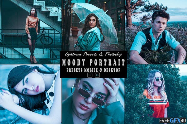 Moody Portrait Photoshop Action & Lightroom Preset