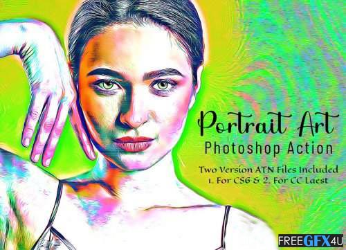 Portrait Art Photoshop Action 6889919