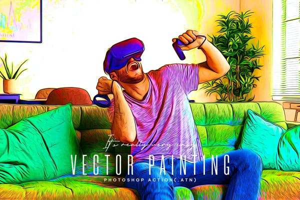 Vector Painting Deep Photoshop Action Free Download