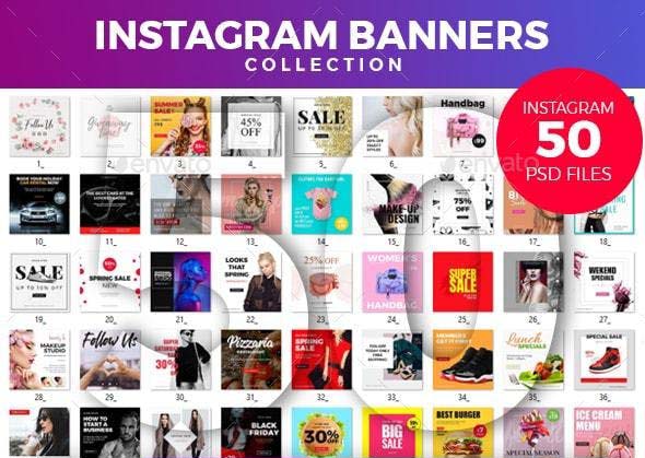 Graphicriver - 50 Instagram Banners 23489509