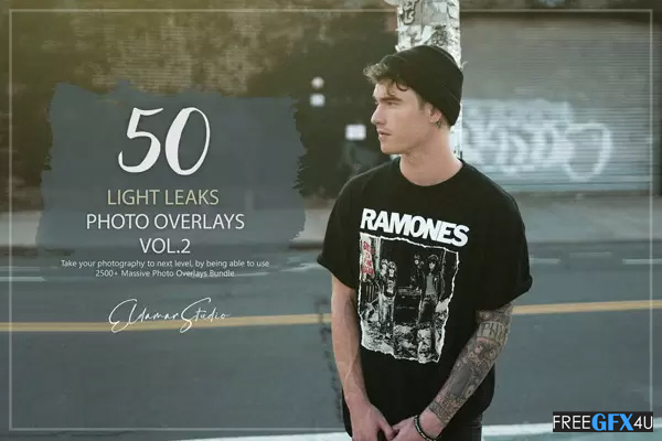 50 Light Leaks Photo Overlays Vol 2