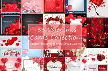 55 Valentines Cards Collection
