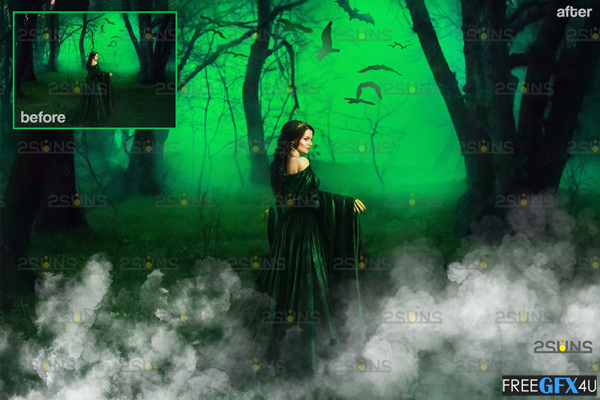 White Smoke Bomb & Fog Photoshop Overlay