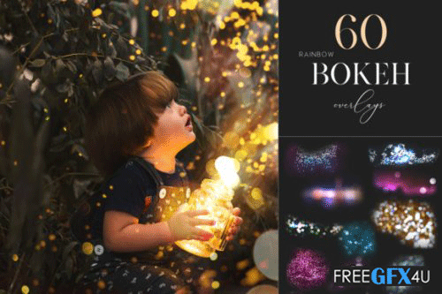 60 Rainbow Bokeh Overlays