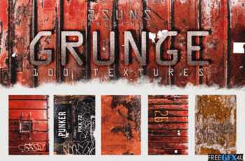 100 Grunge Textures Overlays