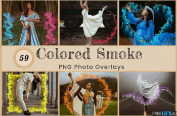 Colored Smoke PNG Overlays Backdrops