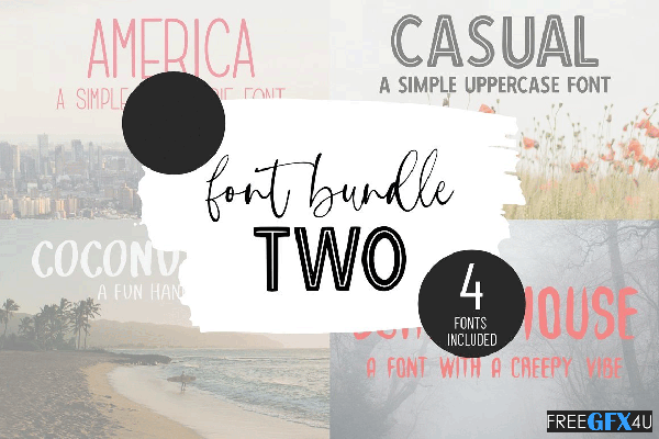 4 handmade Fonts