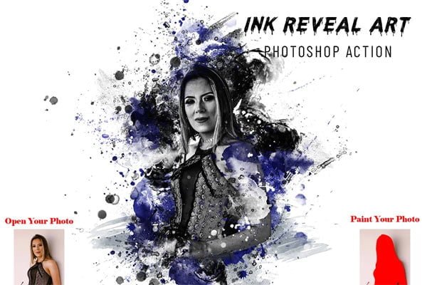 Ink Reveal Art Photoshop Action