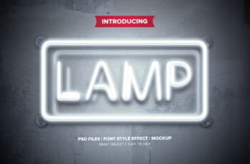 Lamp Logo PSD Effect