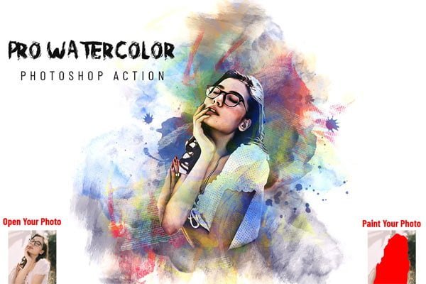 Pro Watercolor Effect PS Action