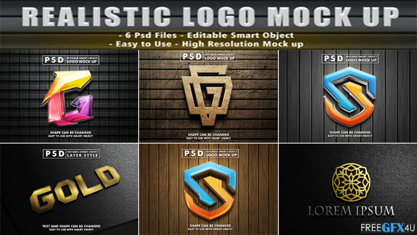 Realistic 3D Logo Mockup