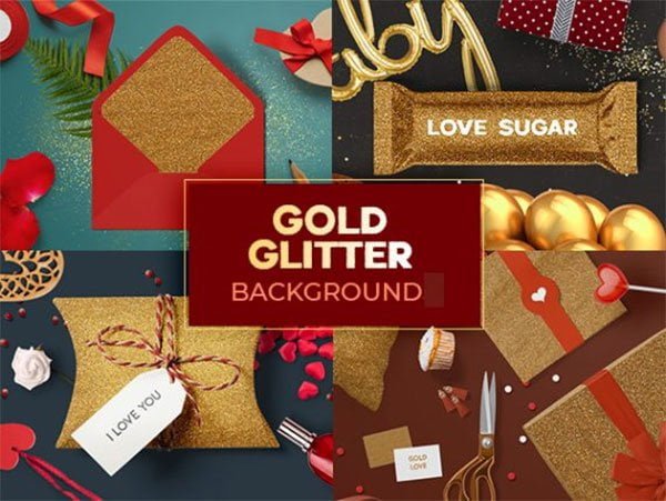 30 Gold Glitter Background