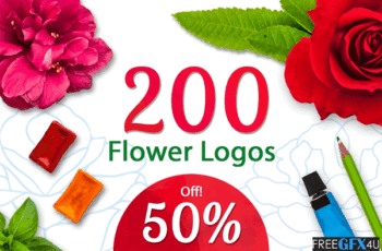 200+ Flower Logos Bundle