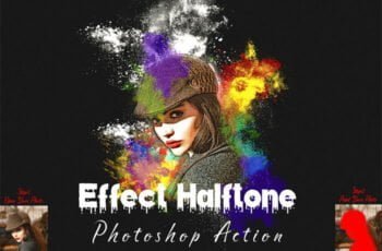 Effect Halftone Photoshop Action