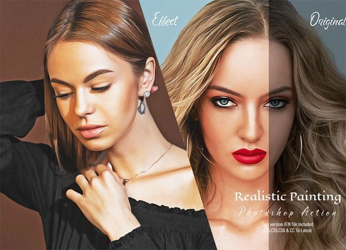 Realistic Painting Photoshop Action