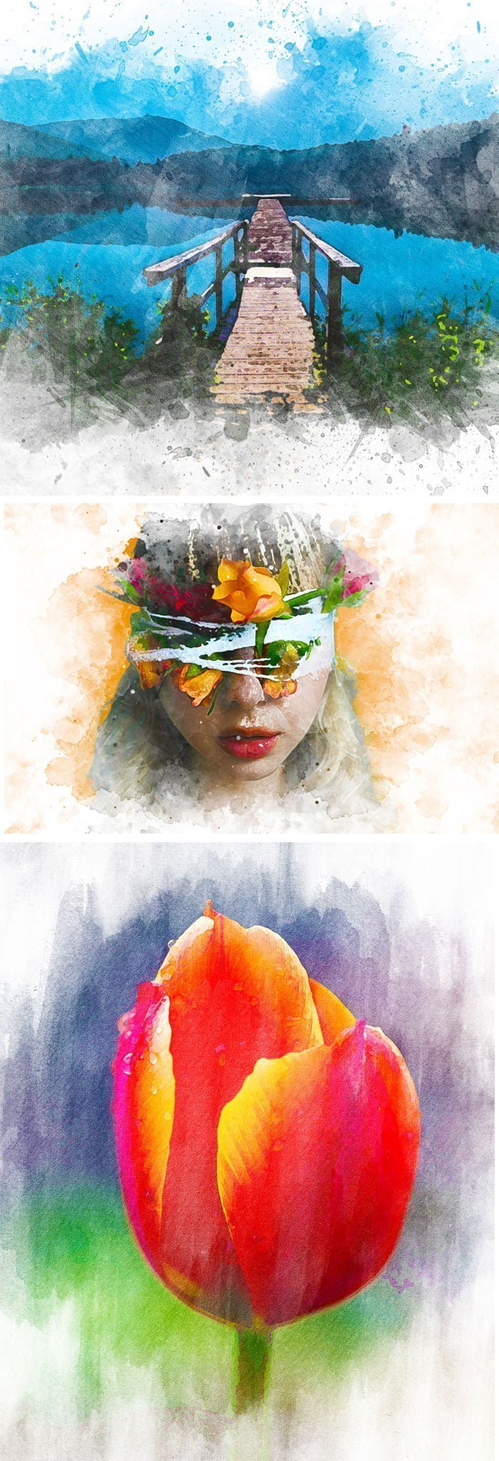 Watercolor PSD Photo Effect