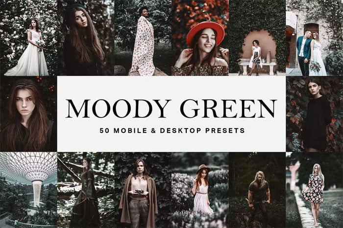 50 Moody Green Lightroom Presets