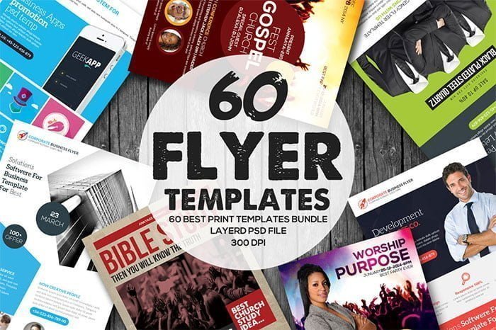 60 Business Flyers Templates Bundle