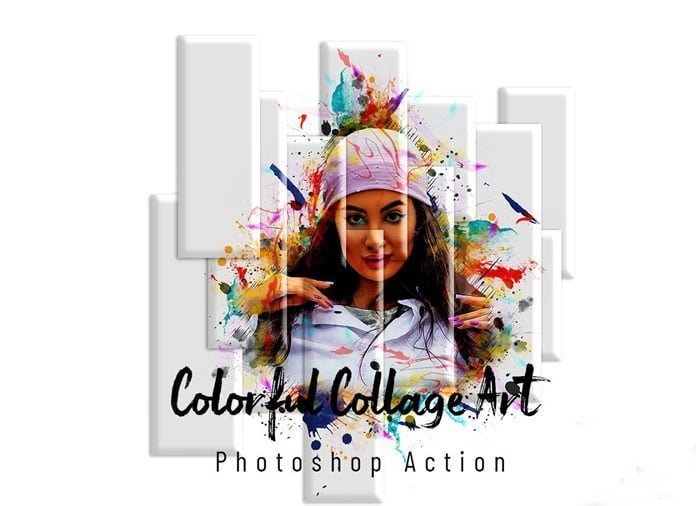 Colorful Collage Art PS Action