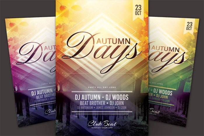 Autumn Days Flyer PSD Template