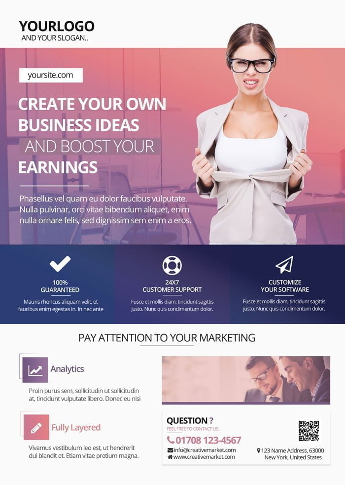 Creative Business Flyer PSD Template