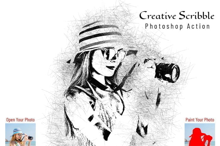 Creative Scribble Photoshop Action