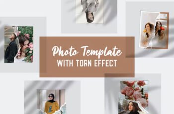 Photo Template with Torn Effect
