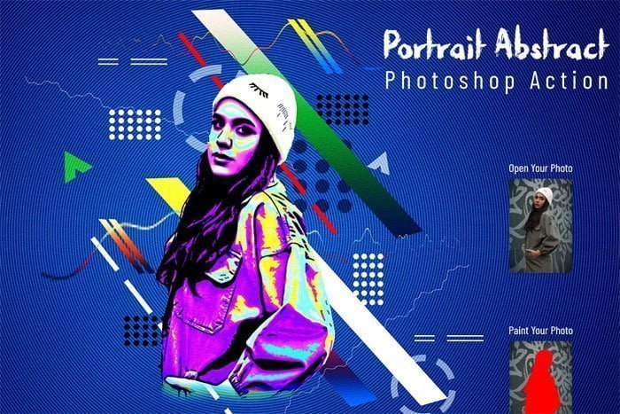 Portrait Abstract Photoshop Action