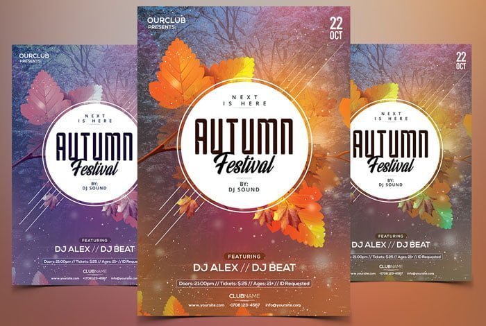 Autumn Festival PSD Template
