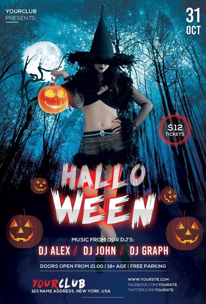 Hallo Ween Flyer PSD Template