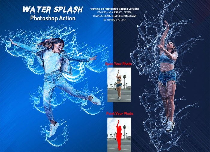 Water Splash Photoshop Action