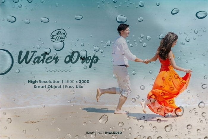 CreativeMarket - Waterdrop Photo Effect PSD