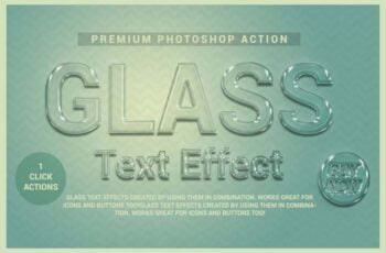 Glass Text Effect Photoshop Action Free Download