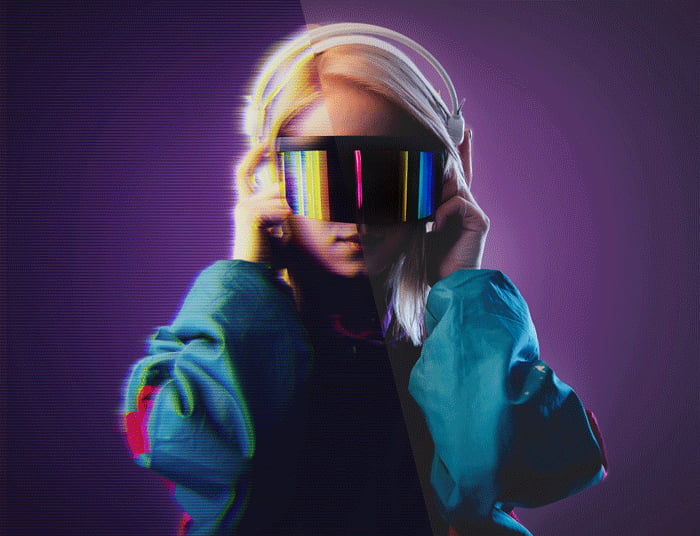 CyberPunk Glitch Photoshop Action