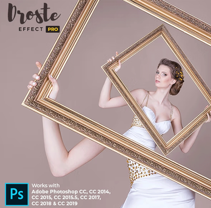 Droste Effect Pro Photoshop Action