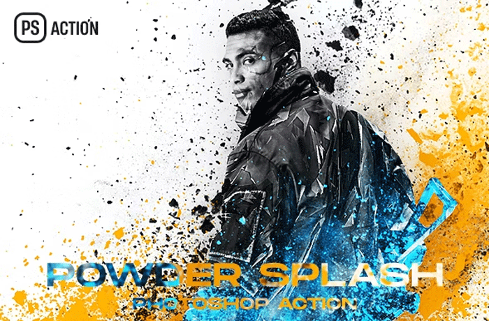 Graphicriver - Powder Splash Photoshop Action