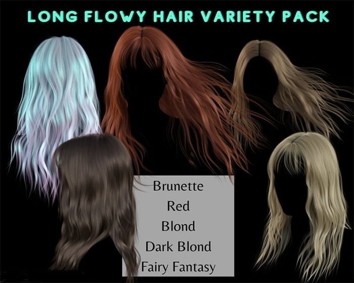 Long Flowy Hair Overlay