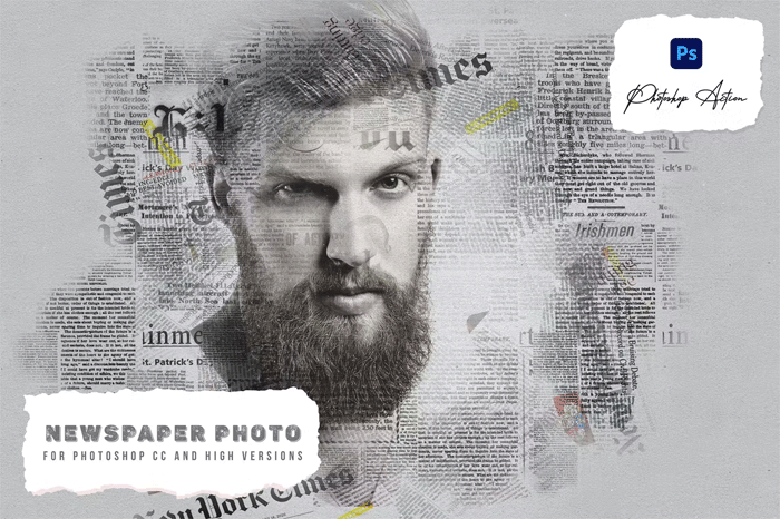 Newspaper Effect Photoshop Action