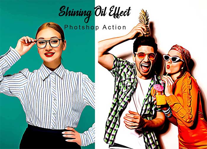 Shining Oil Effect Photoshop Action