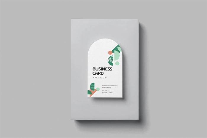 Arched Shape Business Card Mockups
